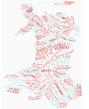 Map o Gymru Llenorion Cymru