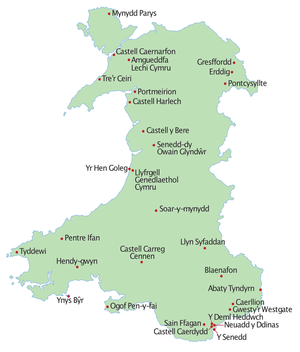 Teithio drwy hanes map Cymru